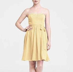 ⬇️$48 Davids Bridal | Strapless Chiffon Bead Dress